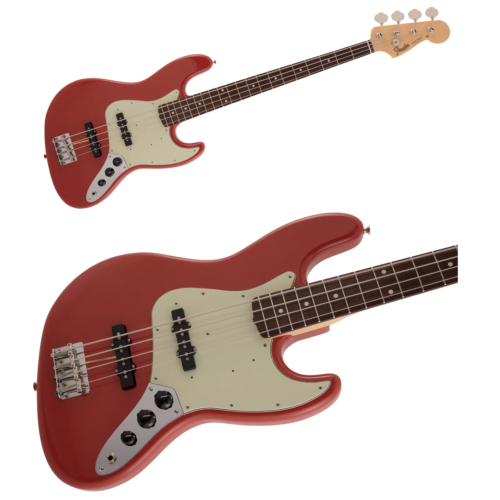 Fender Made in Japan Traditional Series 60s Jazz Bass Fiesta Red Bass Guitar