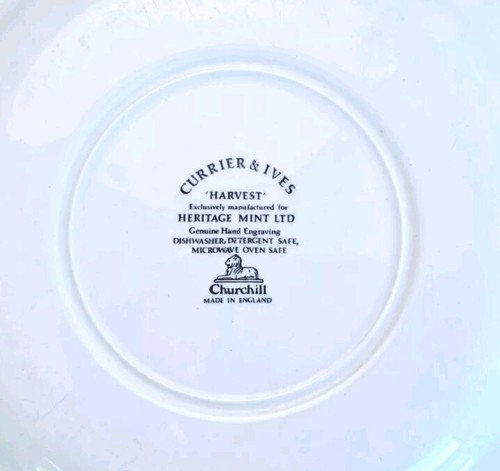 2 Brown 'Harvest' Churchill England 10.5" Dinner Plates Heritage Ltd - Picture 5 of 5