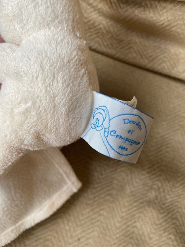 Doudou et Compagnie Cream Baby Bunny Comforter Comfort Blanket Soft Toy (A9 - Picture 4 of 7