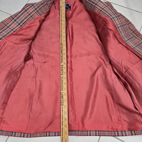 Vintage Gap Blazer Womens Large Red Plaid Print Cotton 3 Button 1990s Jacket - Picture 11 of 11