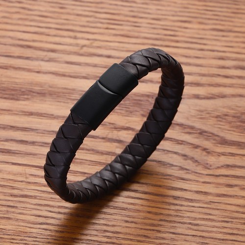 Cross Multi Layer Stainless Steel Fashion Men's Leather Bracelet Classic Gift - Picture 54 of 56