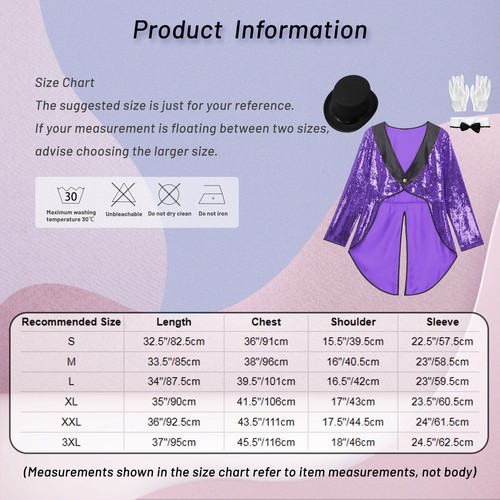 Damen Zirkus Kostüm Zirkusdirektor Frack Jacke Blazer Mantel Mütze Handschuhe - Bild 23 von 54