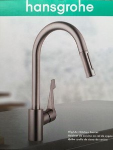 New Hansgrohe Cento High Arc Kitchen Faucet Steel Optik Finish Image Is Loading New Hansgrohe Cento High Arc Kitchen Faucet Steel