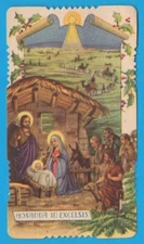 Inno a Gesù Bambino Natività santino holy card image pieuse heilige karte MA950
