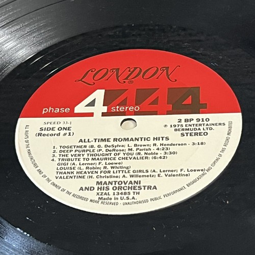 MANTOVANI ALL TIME ROMANTIC HITS 2-LP Vinyl Record 1975 Phase 4 2BP-910/11 - Picture 6 of 12