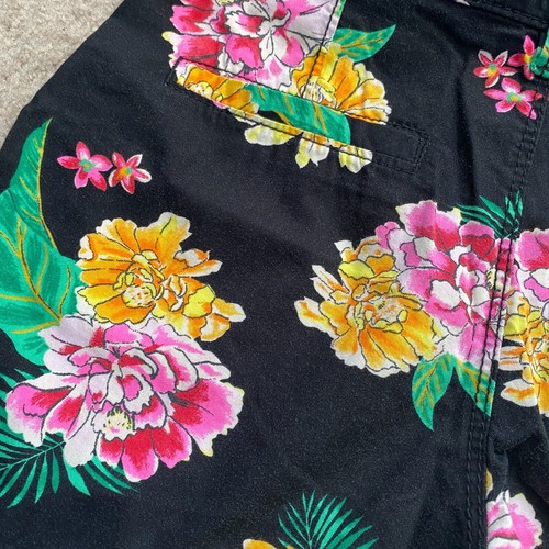 Old Navy Chino Shorts Girls Size 14 Regular Floral Print Cotton Vacation Summer - Picture 10 of 16