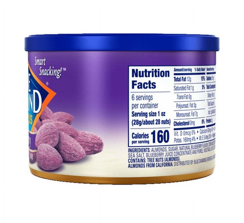Blueberry Flavored Snack Nuts Perfect for On-The-Go Sweet Treat and Lunches, 6oz - Picture 7 of 10