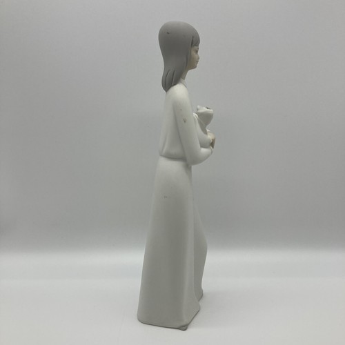 Vintage Miguel Requena Porcelain "Lady with Cat" Figurine Made In Spain- Matt - Picture 4 of 7