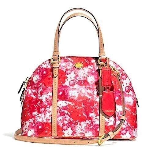 NWT COACH PEYTON FLORAL CORA DOMED SATCHEL PURSE HANDBAG F31341 $358 - Picture 1 of 3