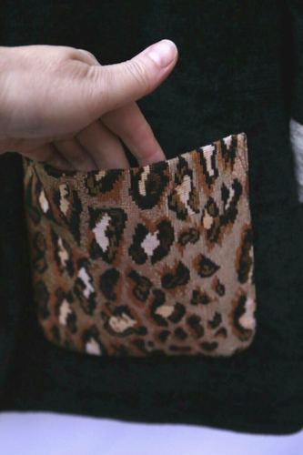 Indigo Moon Tapestry Boho Art to Wear Patches Animal Button Up Coat Cardigan 1X - Bild 7 von 7