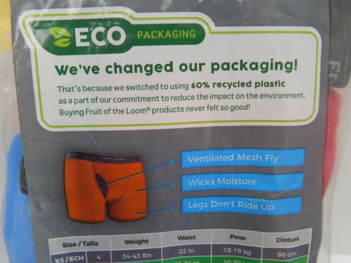 Hanes Boy's 10 Pair Pack Tagless Boxer Briefs Size L 14-16 - Picture 5 of 7