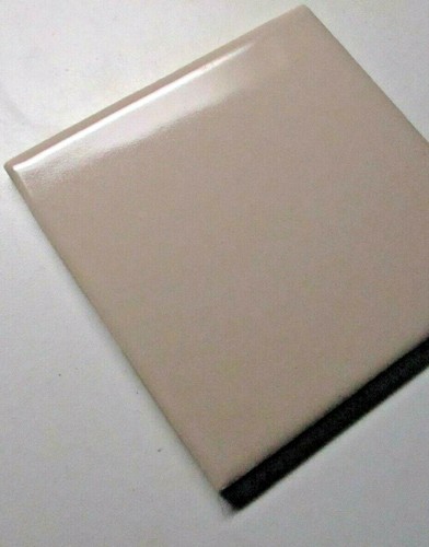 1 Wall Tile FT Florida 554 USA 4-3/8" Square 1980s Gloss Fawn Beige Ceramic Vtg - Picture 4 of 6
