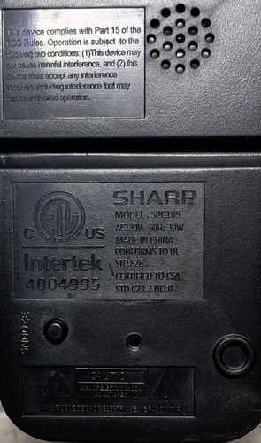 Sharp Digital Alarm Clock Model SPC189 Silver 2x2 Amp USB Charging Ports TESTED - Picture 2 of 11