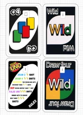 Draw 4 Classic Wild ATM Debit Credit Card Skin Sticker LIFE Note Family Game USA