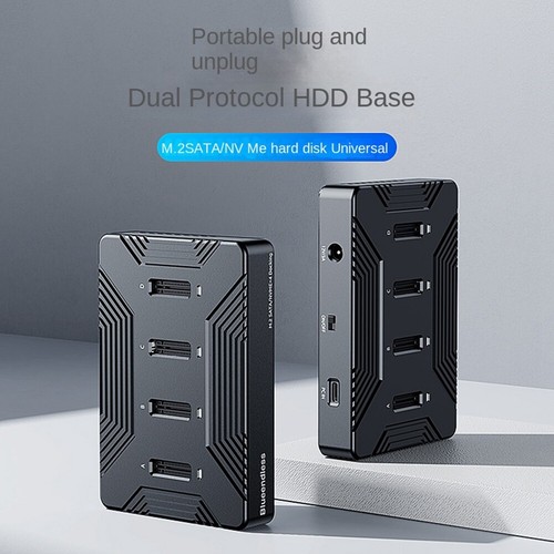 4 Bay M2 SSD Box Type C USB3.2 10Gbps M.2 NVME SATA Ngff Dual2668 - Afbeelding 9 van 10