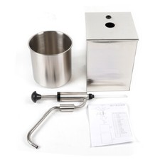 4l Sauce Dispenser Condiment Soy Ketchup Mustard Dispenser Pump Bucket Stainless