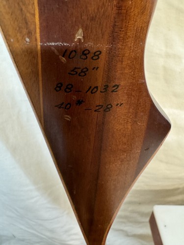 VINTAGE BEN PEARSON APEX 7 (1088 ) RIGHT HAND 58” # 40 - 28”RECURVE BOW - Picture 6 of 10