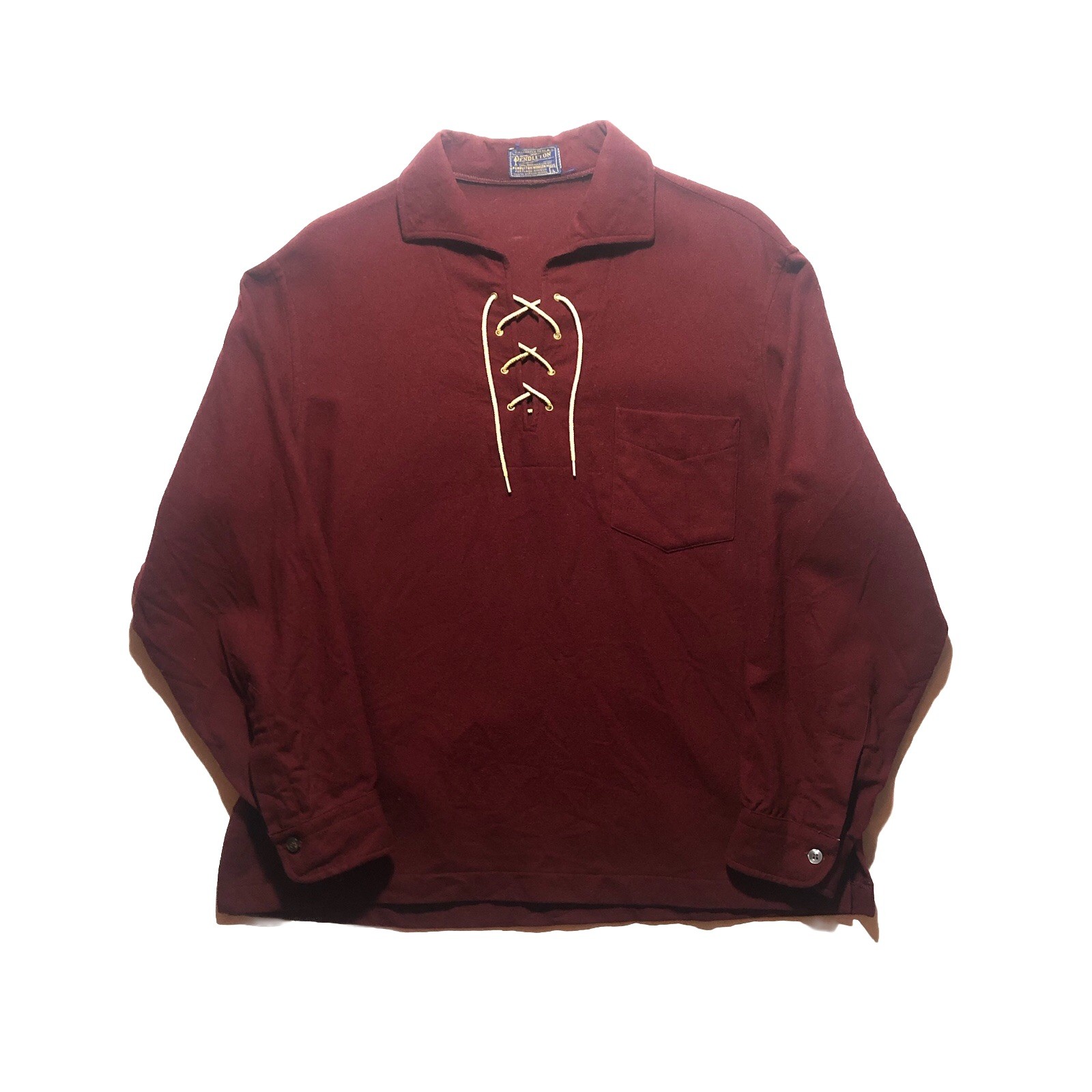 Vtg 1960s Pendleton Wool Pullover Long Sleeve Lac… - image 1