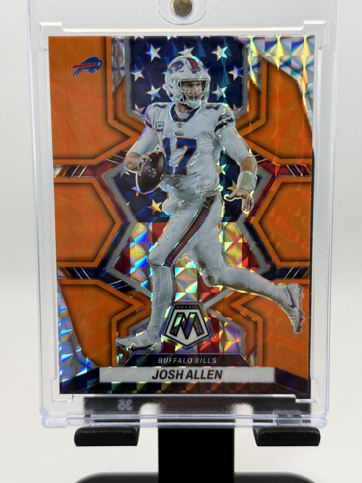2022 Panini Mosaic #253 Josh Allen Mosaic Reactive Orange