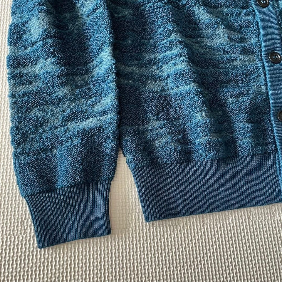 Cárdigan tejido Maison Margiela All Over Pattern azul talla S - Imagen 3 de 4