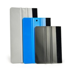 3 Piece Felt Edge Squeegee, 4inch - 5inch - 6inch Vinyl Wrap Squeegee, Plasti...