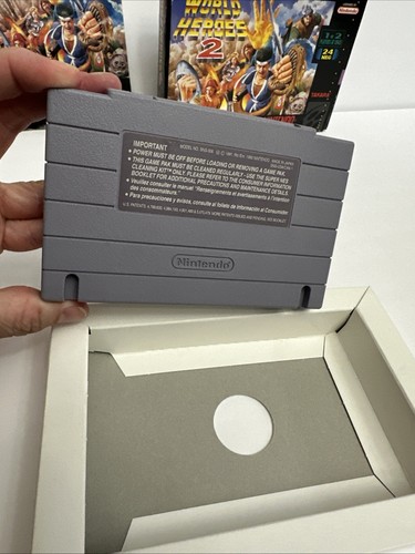 World Heroes 2 (SNES) Super Nintendo CIB Complete Box Takara 1994 RARE - Picture 3 of 9