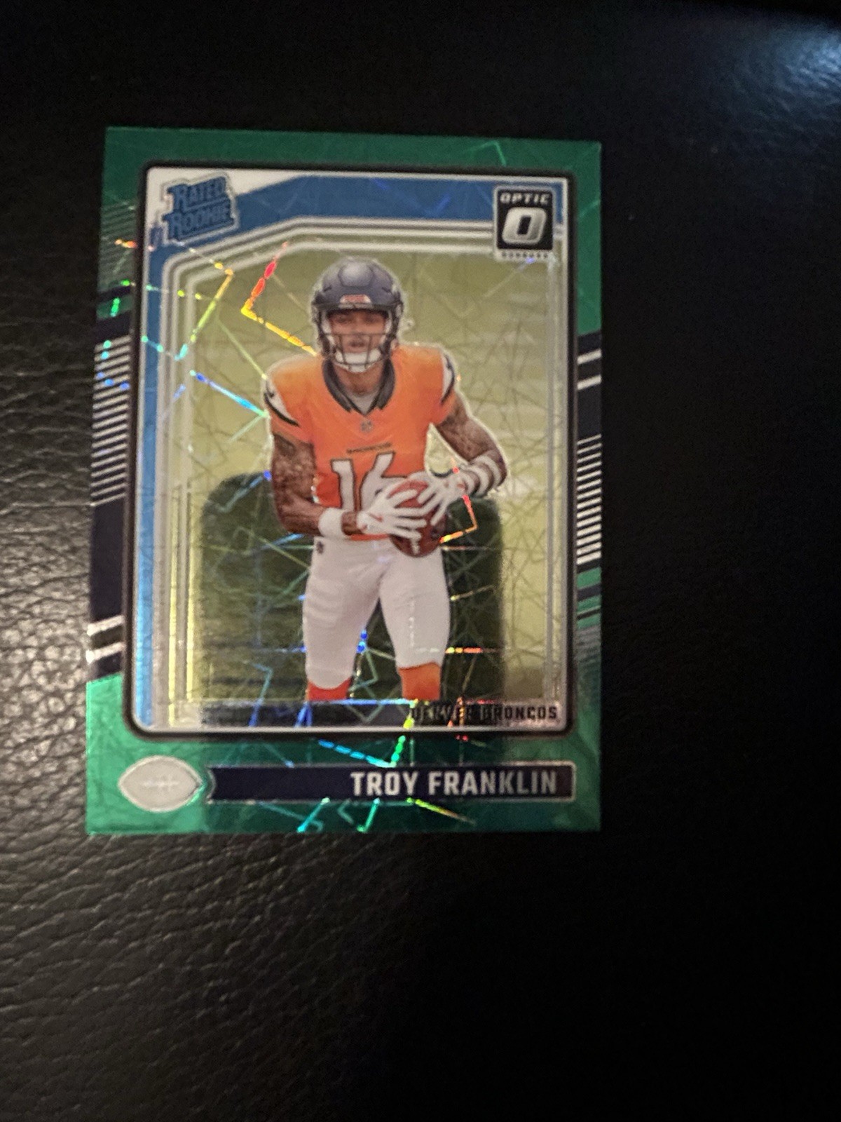 2024 NFL Donruss - Rated Rookie Troy Franklin #338 Optic Preview Green Velocity