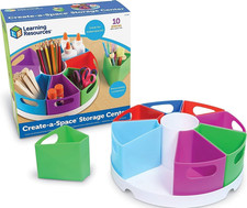 Learning Resources Create-A-Space Storage Center Toy Desk Organizer, Classroom
