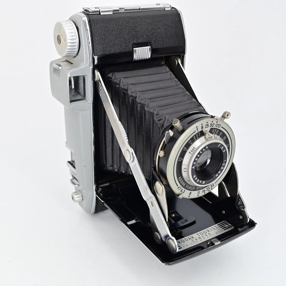 Cámara plegable Kodak Tourist 620 105 mm f6,3 Kodak Flash obturador automático + caja Foto 2 de 4