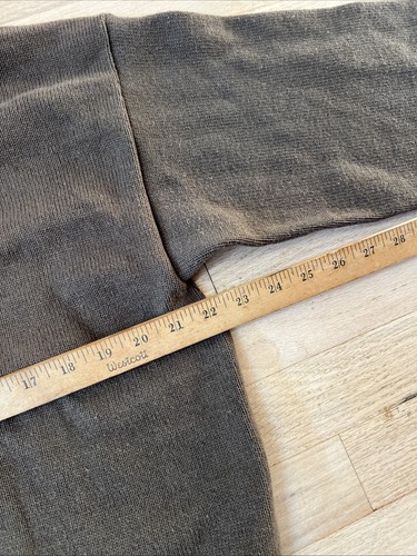 Vintage Mitts Nitts Sweater Men XL OD Brown Wool 5 Button Henley USGI Military - Picture 7 of 12
