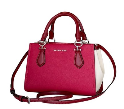 マイケルコース チャーリー レッド シリコン Michael Kors Marilyn Small Satchel Shoulder Bag Color-Block Dark