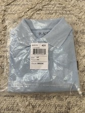 The Children  s Place Boys Polo Shirt Collared Size S 5/6 Light Blue Short Sleeve