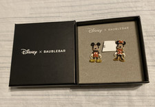 NEW Disney X Baublebar Mickey Minnie Mouse Pierced Dangling Earrings NEW w/box