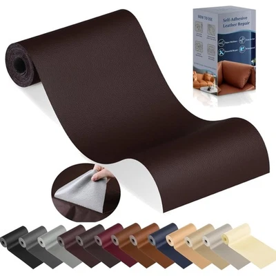 Kunstleder Selbstklebend 10x160cm Reparaturset für Couch, Auto, Sofa, Möbel, ...