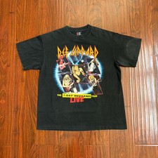 Vtg 90s Def Leppard T-Shirt Sz XL 1992-1993 7 Day Weekend Tour Band Rock Music