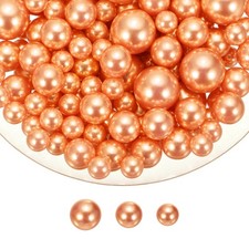 150 Pcs Pearl Bead for Vase Filler, 20/14/10mm Floating Beads Orange 