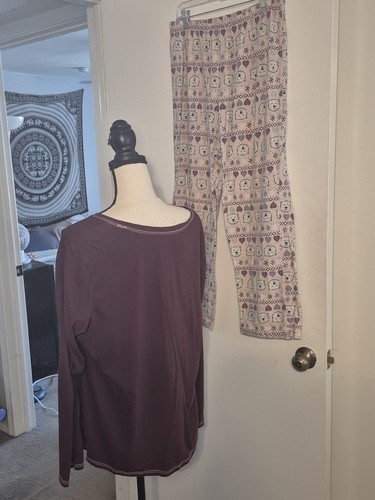 Purple Pajama Set with Bear Print - Picture 3 of 12