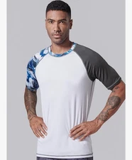 Liberty Imports Men's  Loose Fit Rash Guard Large  (A2)