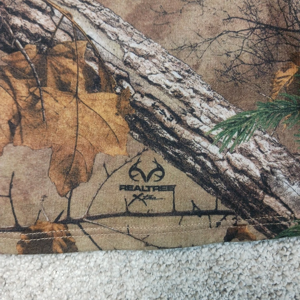 Camiseta Realtree Top Mujer M Camuflada Mangas Dolman Corazón Recortado Gráfico Estampado Foto 3 de 4