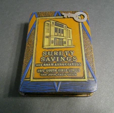 BANKERS UTILITIES BOOK BANK SURETY SAVINGS SAN JOSE CA. ORIG. KEY VERYNICE COND.
