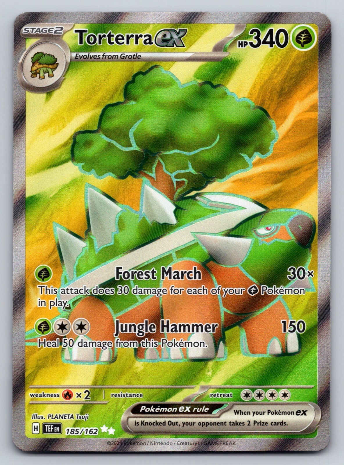 Torterra ex 185/162 Ultra Rare Temporal Forces Pokemon NM