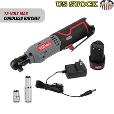 12V Max Cordless Ratchet 3/8 inch Lithium-Ion 400 in lbs Torque LED Light New