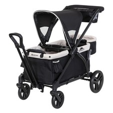 Baby Trend Expedition 2n1 Stroller Wagon w/Canopy  Basket, Modern Khaki Used 