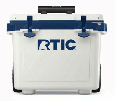 RTIC 22 QT Ultra-Light Wheeled Cooler Gray Navy Ice Chest Box with Wheels