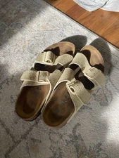 Birkenstocks Arizona Suede Leather Sandles Pistachio Women's Sz 8