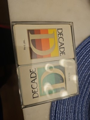 2 DECADE CIGS Stardust Playing Cards Decks Plastic Coated w/ NU-VUE Tint in Box