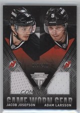 2013-14 Titanium Game-Worn Gear Combo Materials Jacob Josefson Adam Larsson 0c2