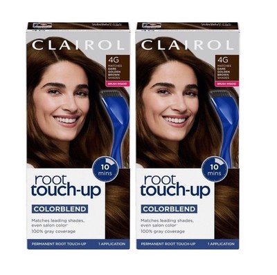 2x Clairol Root Touch-Up Colorblend Permanent Hair Color Dye 4G Dark Brown NEW