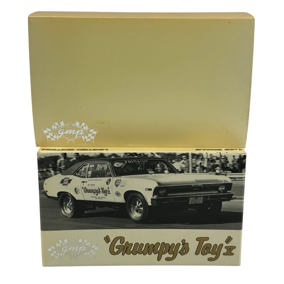 GMP 1968 CHEVROLET NOVA SS 396 BILL JENKINS GRUMPY'S TOY V 1:43 SCALE, 8425, NOS - Image 3 of 4