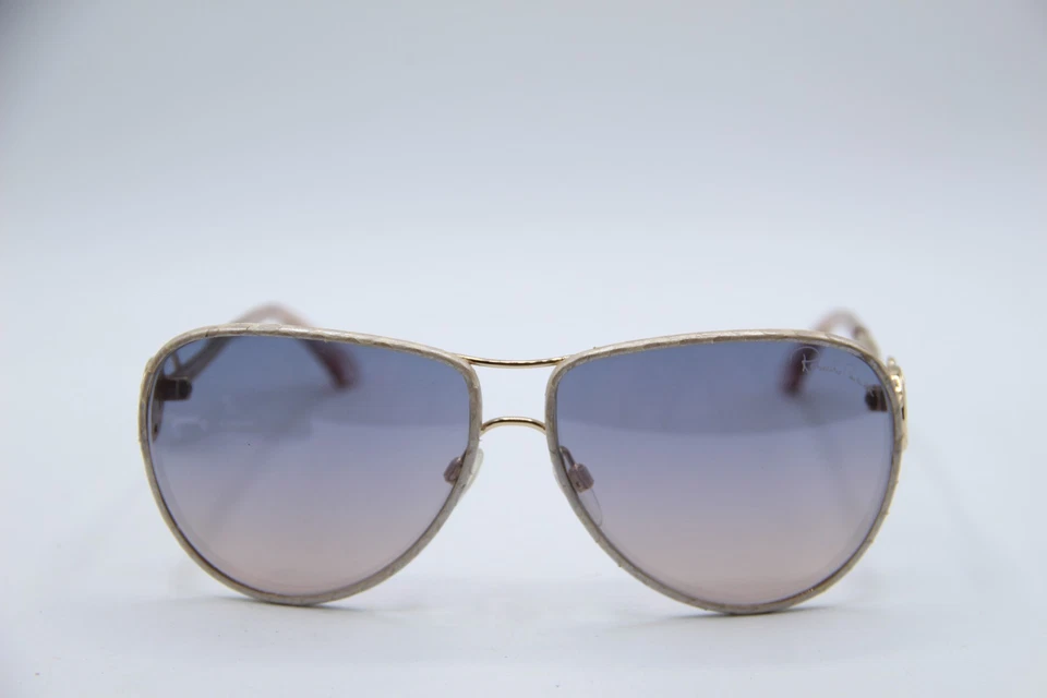 NUEVAS GAFAS DE SOL ROBERTO CAVALLI GORGONA 1067 33X ORO BLANCO AUTÉNTICAS 61-14 Foto 2 de 4